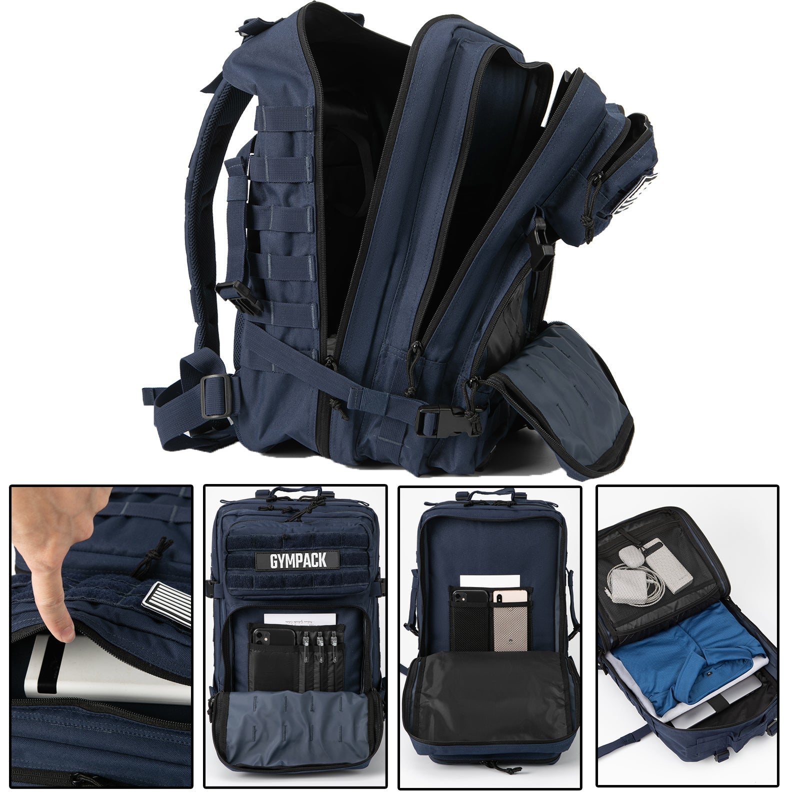 Nord 50L Tactical Backpack Navy Blue